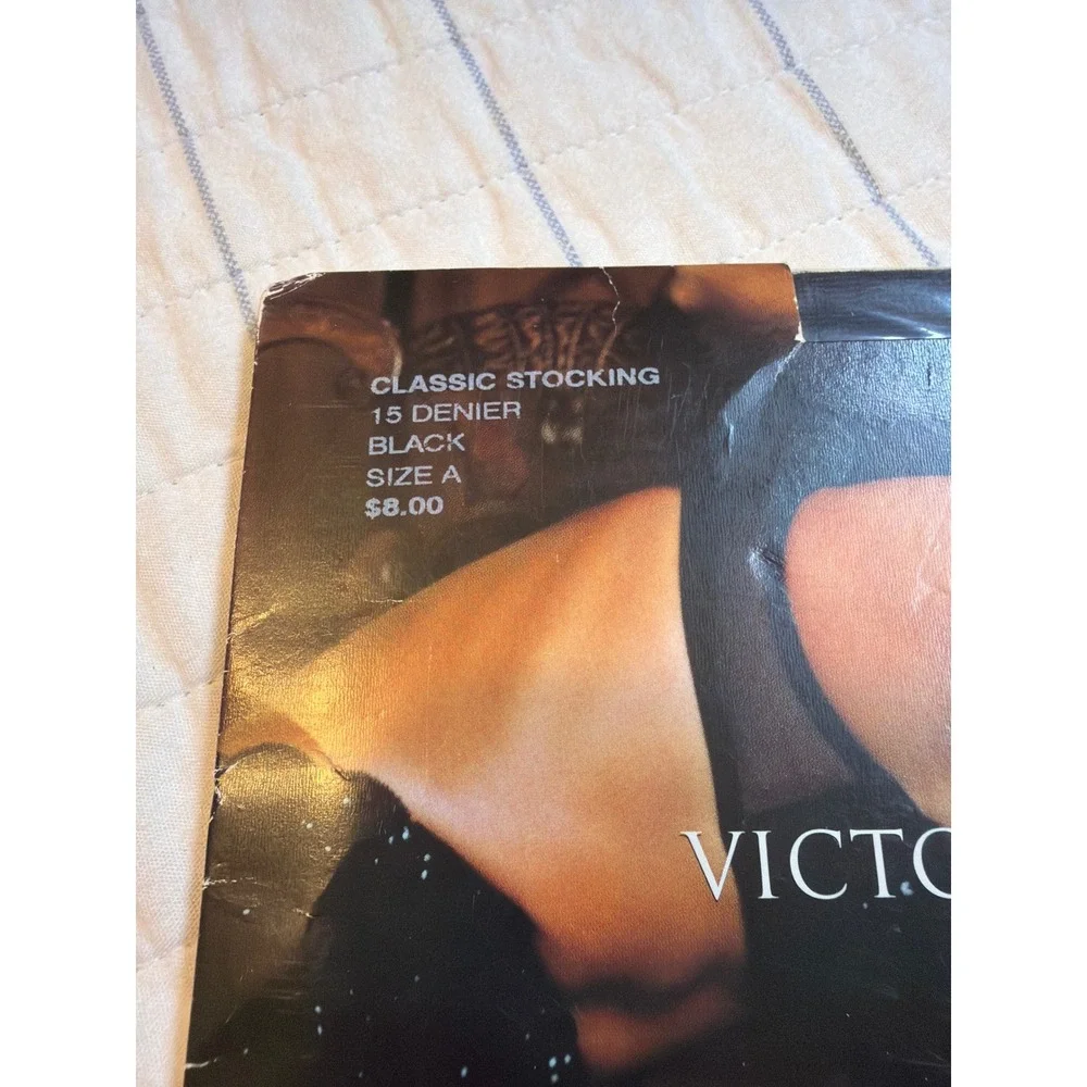 Victorias Secret Very Sexy Classic Stocking 15 Denier Black Size A Sheer Toe NIP